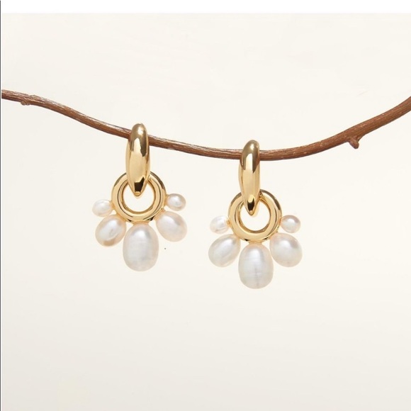 Mignonne gavigan freshwater pearl drop earrings - Picture 2 of 6